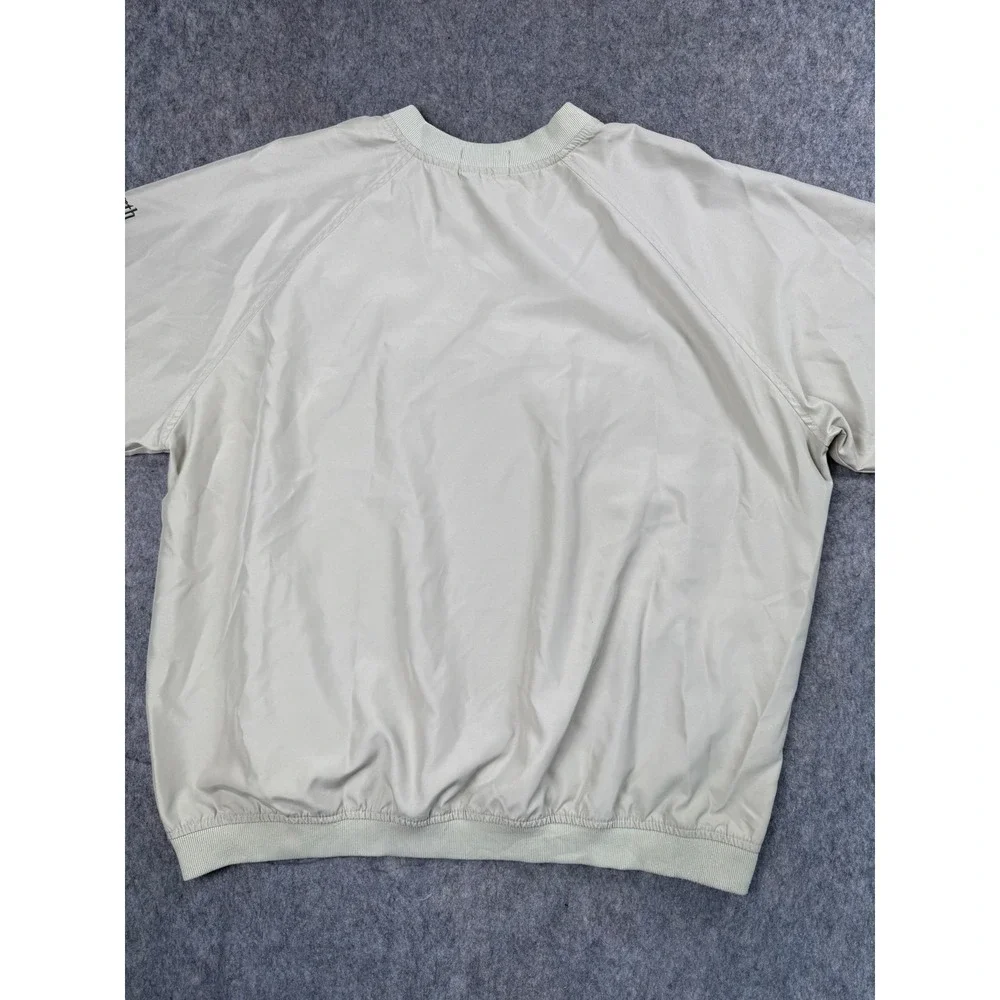 Ashworth Mens Vintage Golf Windshirt V-Neck Pullover Tan XL Made in USA
